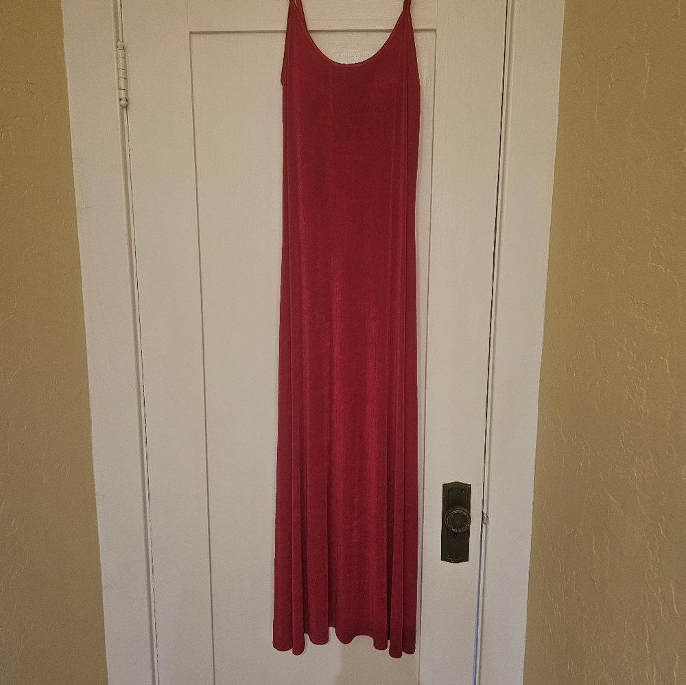 Long red dress